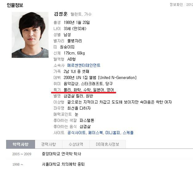 연예계 엄친아 김정훈의 위엄 | 인스티즈