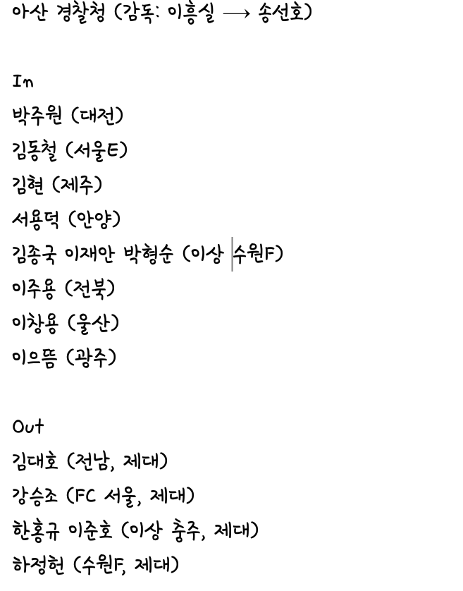 2017시즌 겨울 이적 시장 정리 (이미지 버전) | 인스티즈