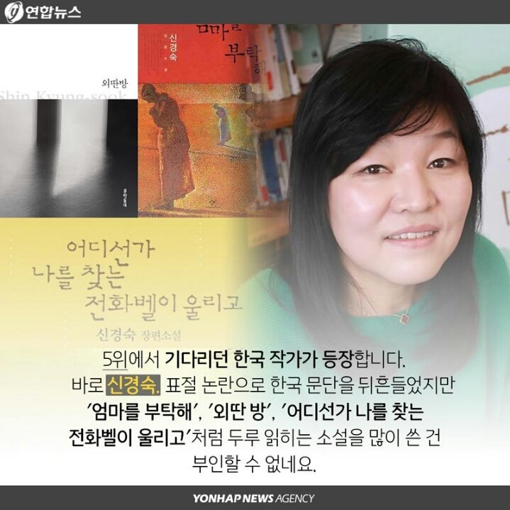 한국인이 사랑한 소설가 BEST 10 .jpg | 인스티즈
