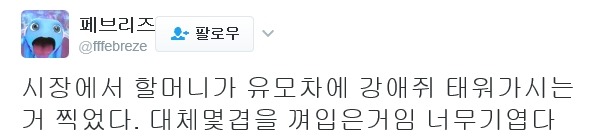 시장에서 할머니가 유모차에 강애쥐 태워가시는거 찍었다.jpg | 인스티즈