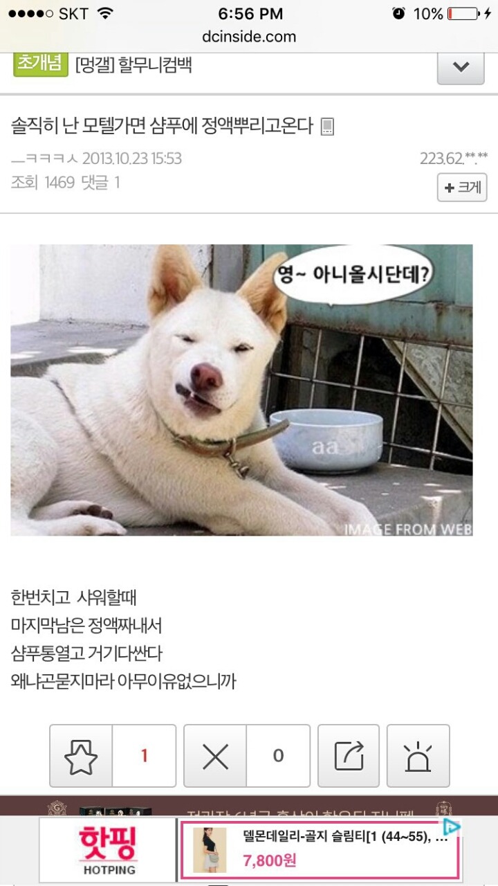 난 모텔가면 절대로 거기 있는 샴푸 린스 바디워시 안 씀.twt | 인스티즈