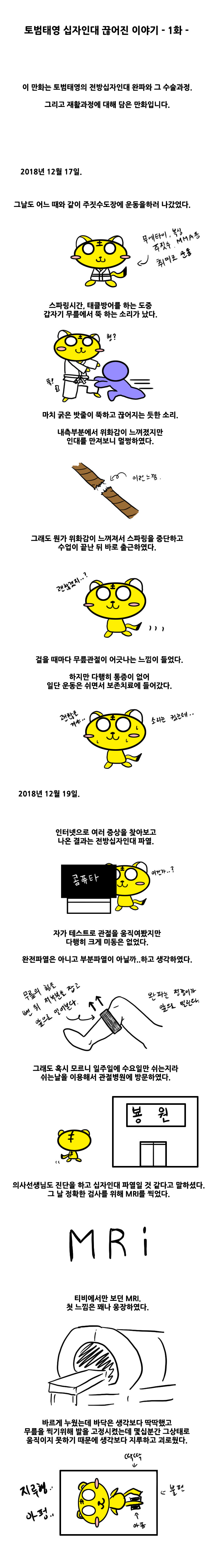 토범태영 십자인대 끊어진 이야기 - 1화 - | 인스티즈