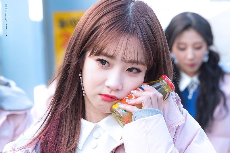 귤을 던졌더니 저절로 까졌다는 러블리즈 지애.gif | 인스티즈