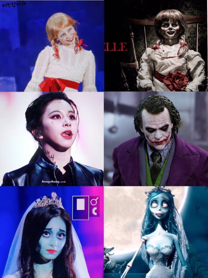 트와이스 할로윈 팬미팅 코스프레 실제 캐릭터와 비교.....jpg | 인스티즈