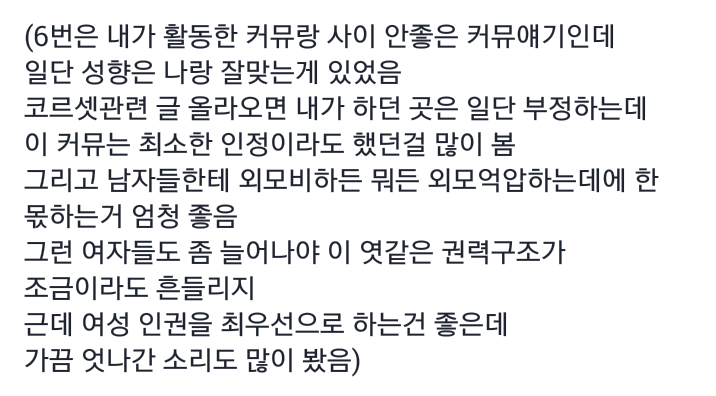 신수빈 "내가 3년 넘게 여초커뮤에서 활동하면서 들었던 어이없는 말들 모음" | 인스티즈